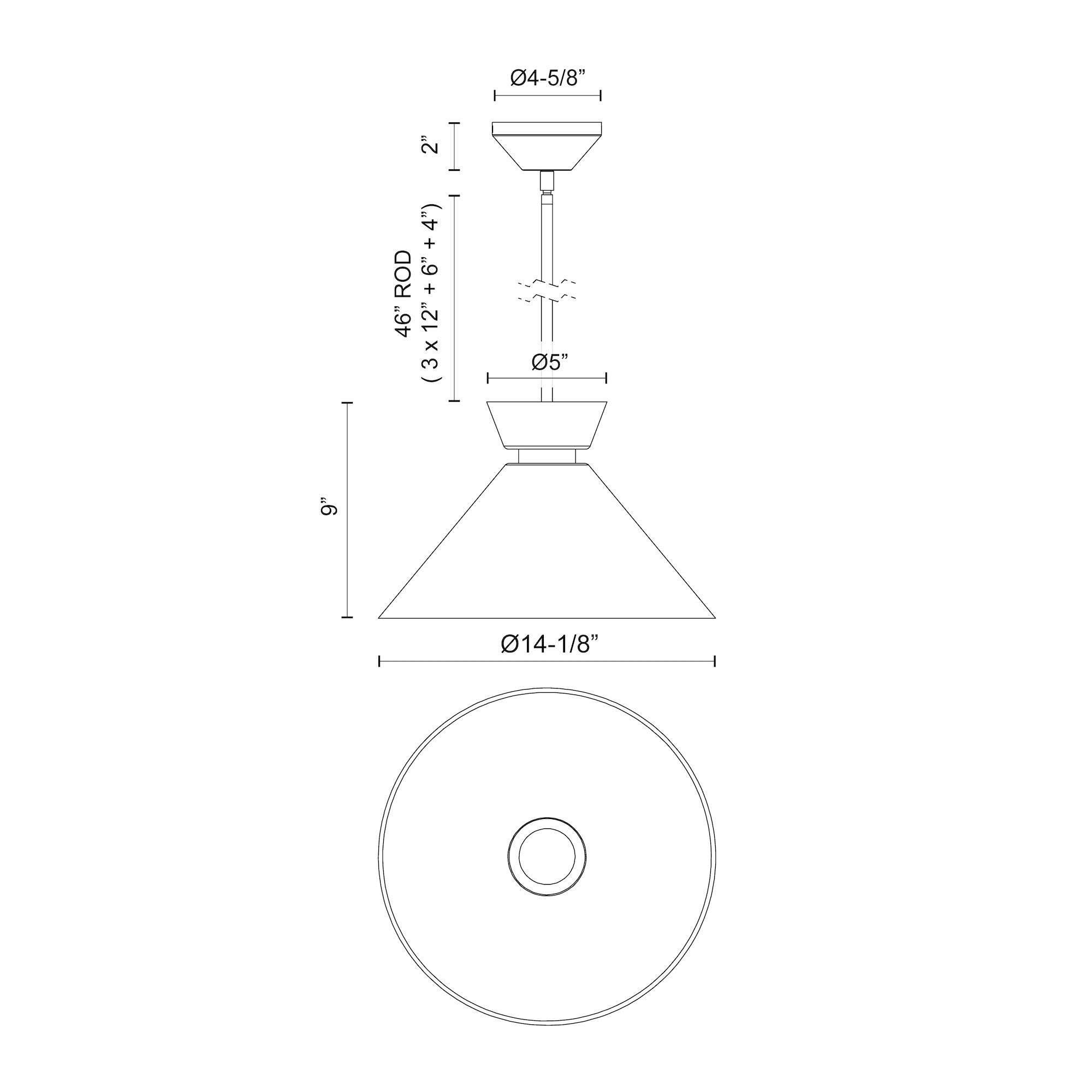 Halston 14-in Steel Pendant