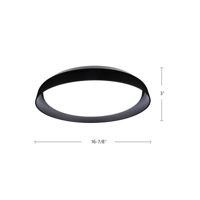 Hampton 17-in Steel Flush Mount