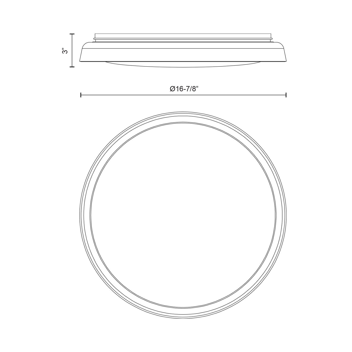 Hampton 17-in Steel Flush Mount