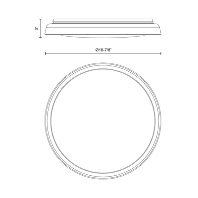 Hampton 17-in Steel Flush Mount