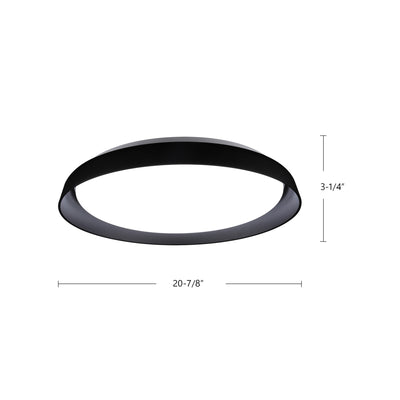 Hampton 21-in Steel Flush Mount