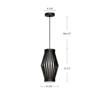 Hana 9-in Steel Pendant