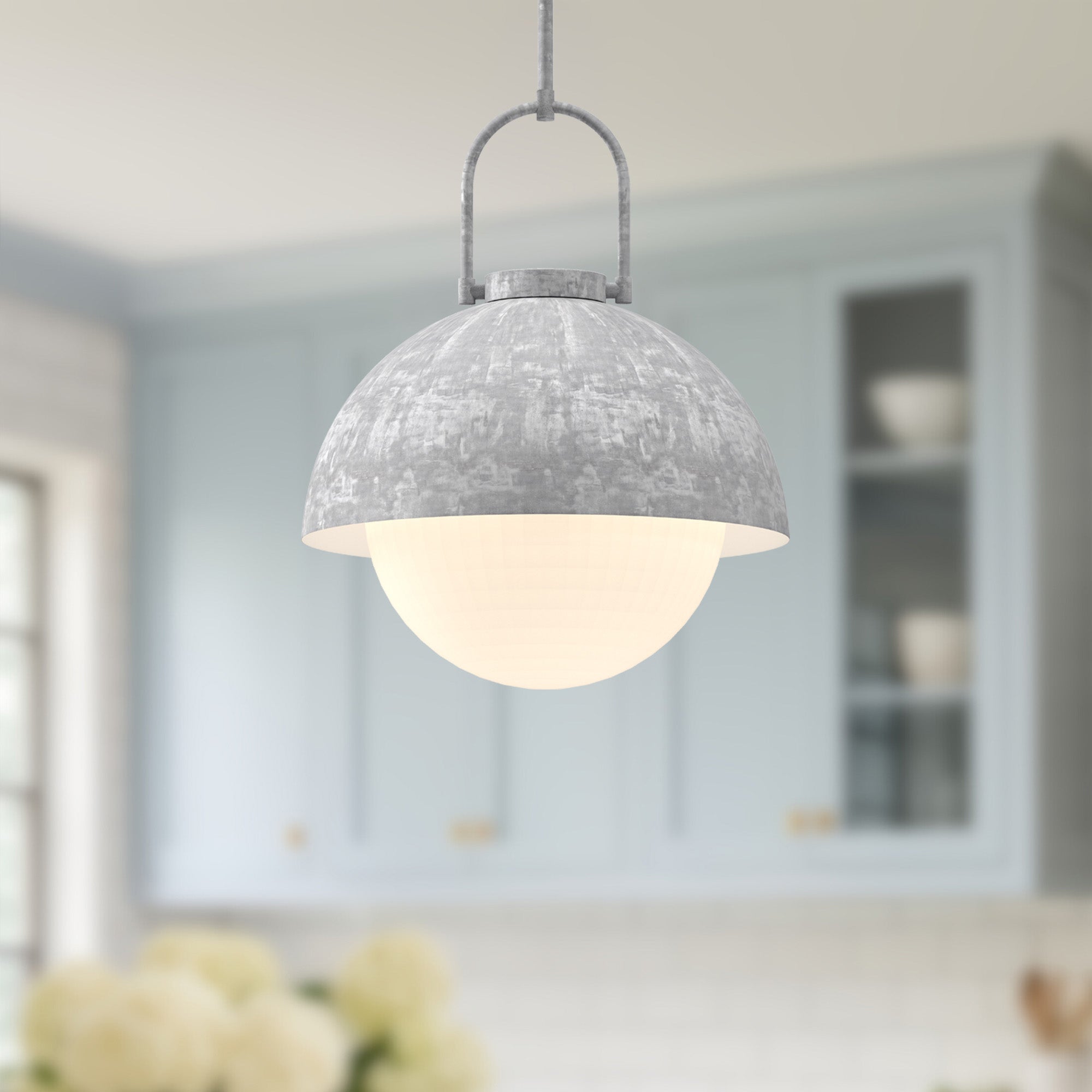 Harper 16-in Glass 1 Light Socket