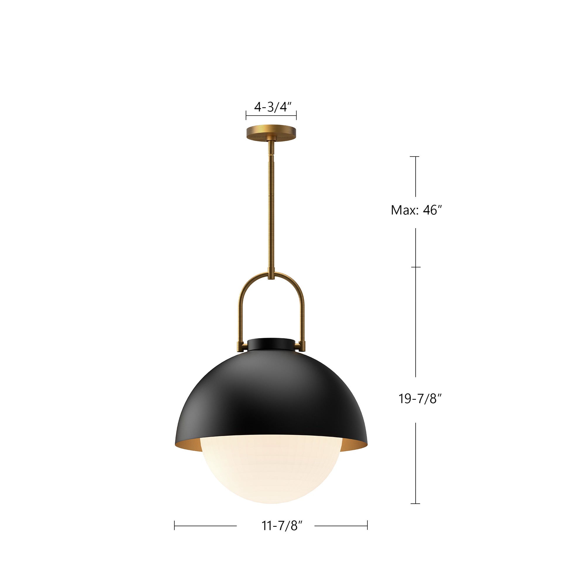 Harper 16-in Glass 1 Light Socket