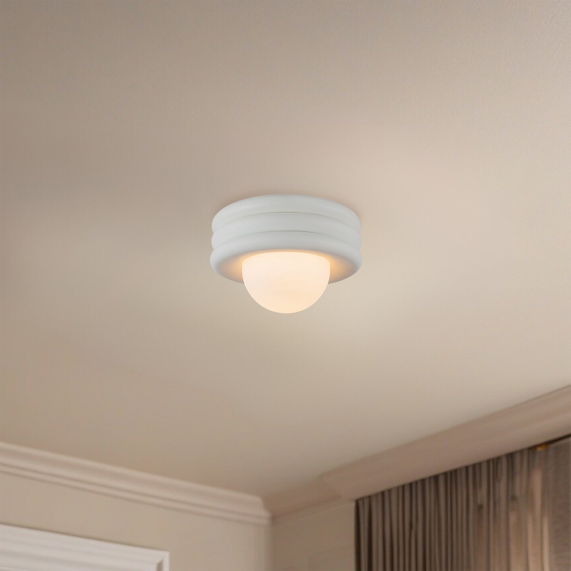 Harvey 12-in Aluminum Semi-Flush Mount