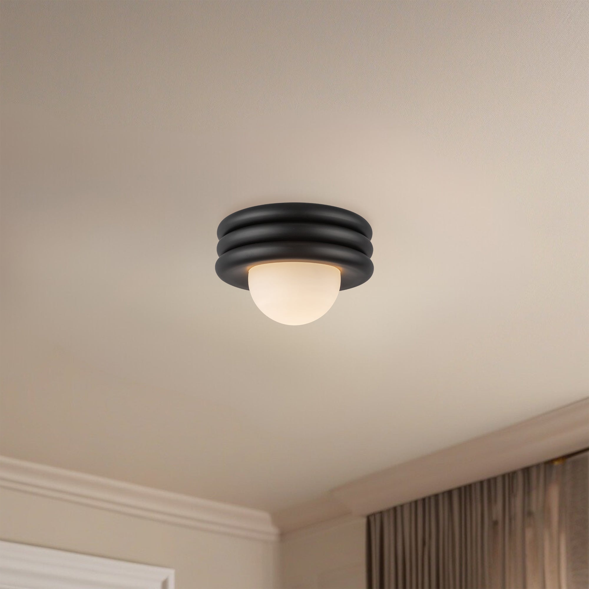 Harvey 12-in Aluminum Semi-Flush Mount