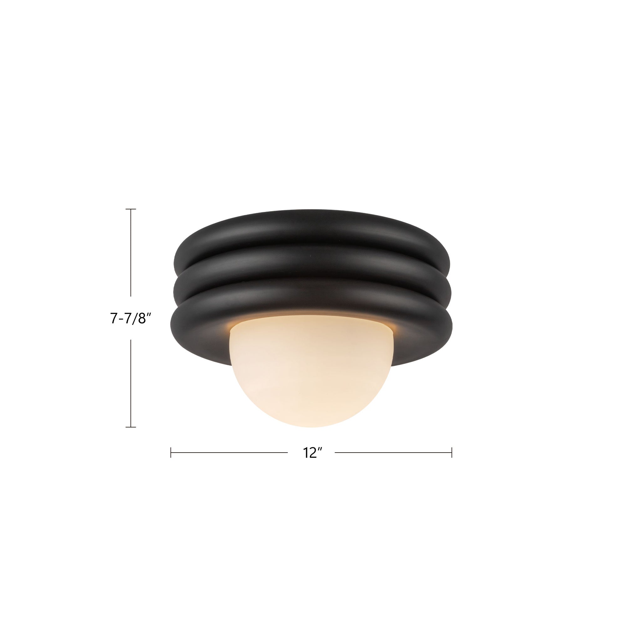 Harvey 12-in Aluminum Semi-Flush Mount