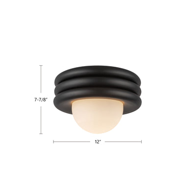 Harvey 12-in Aluminum Semi-Flush Mount