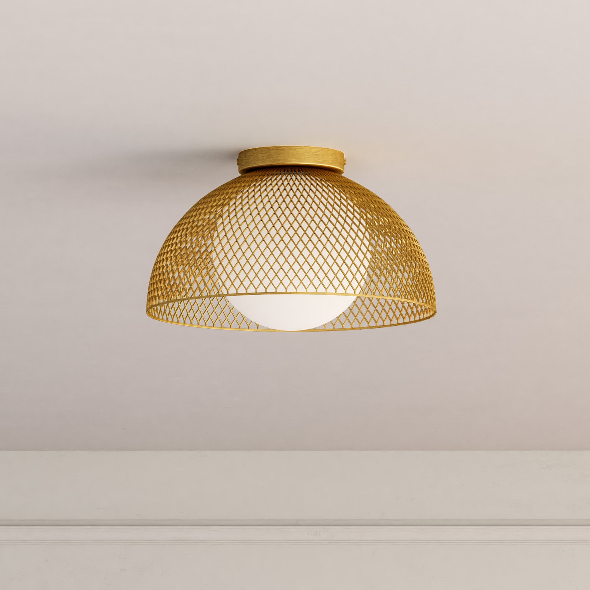 Haven 12-in Steel Flush Mount