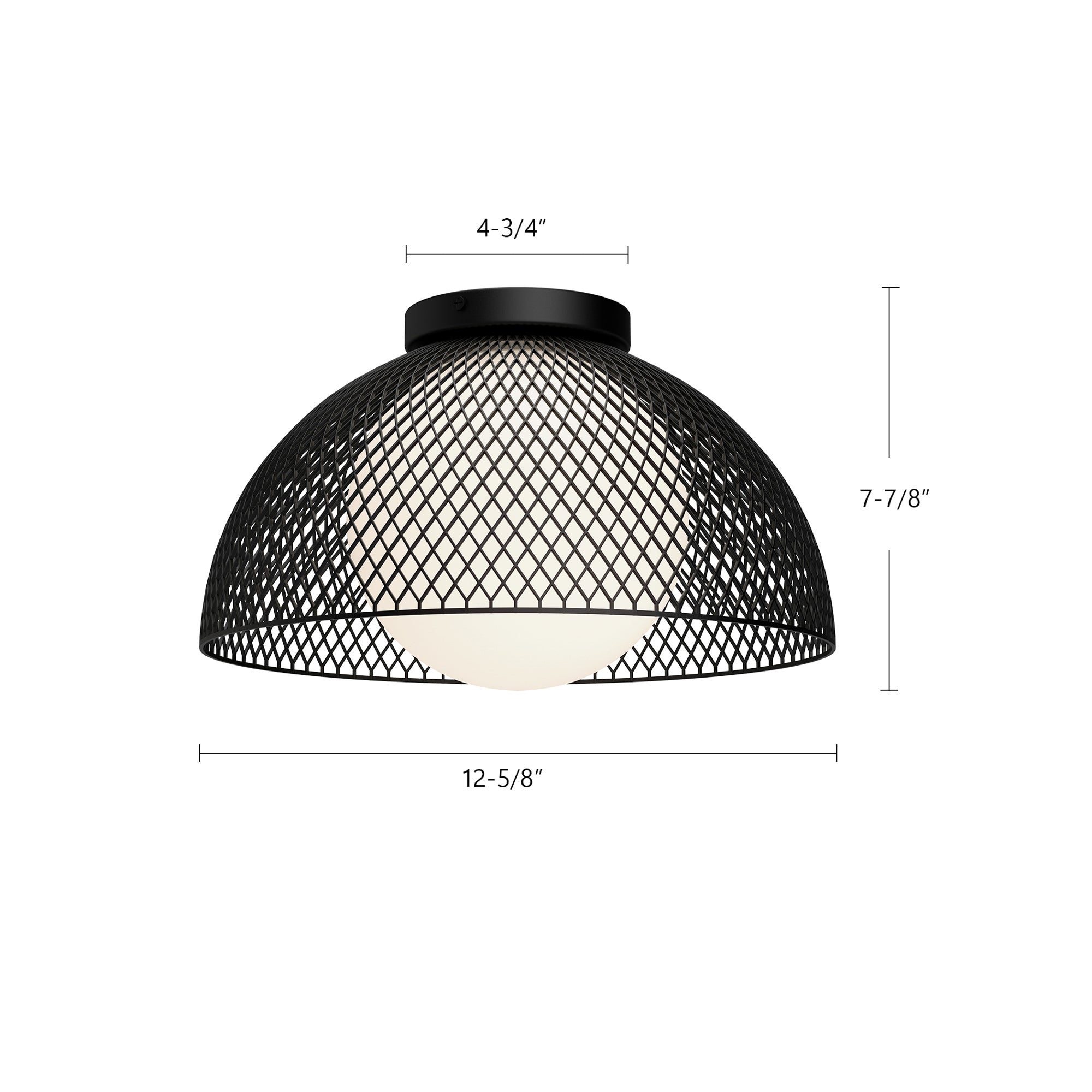 Haven 12-in Steel Flush Mount