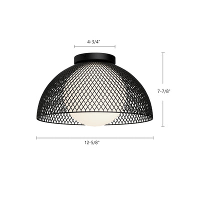 Haven 12-in Steel Flush Mount