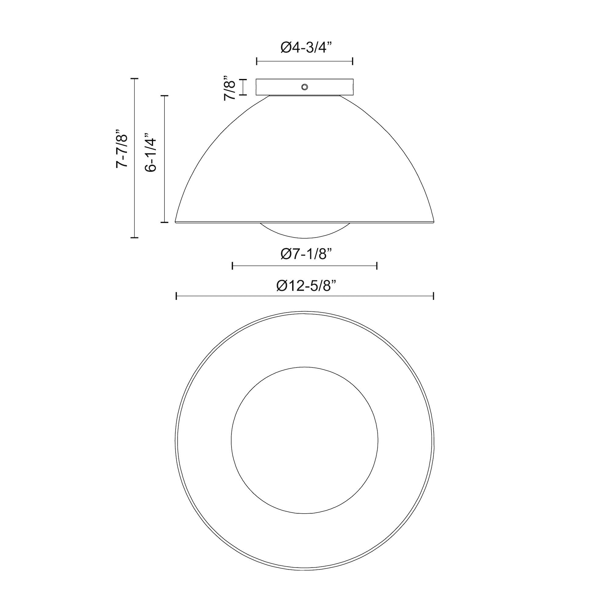Haven 12-in Steel Flush Mount