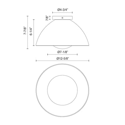 Haven 12-in Steel Flush Mount