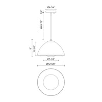 Haven 12-in Steel Pendant
