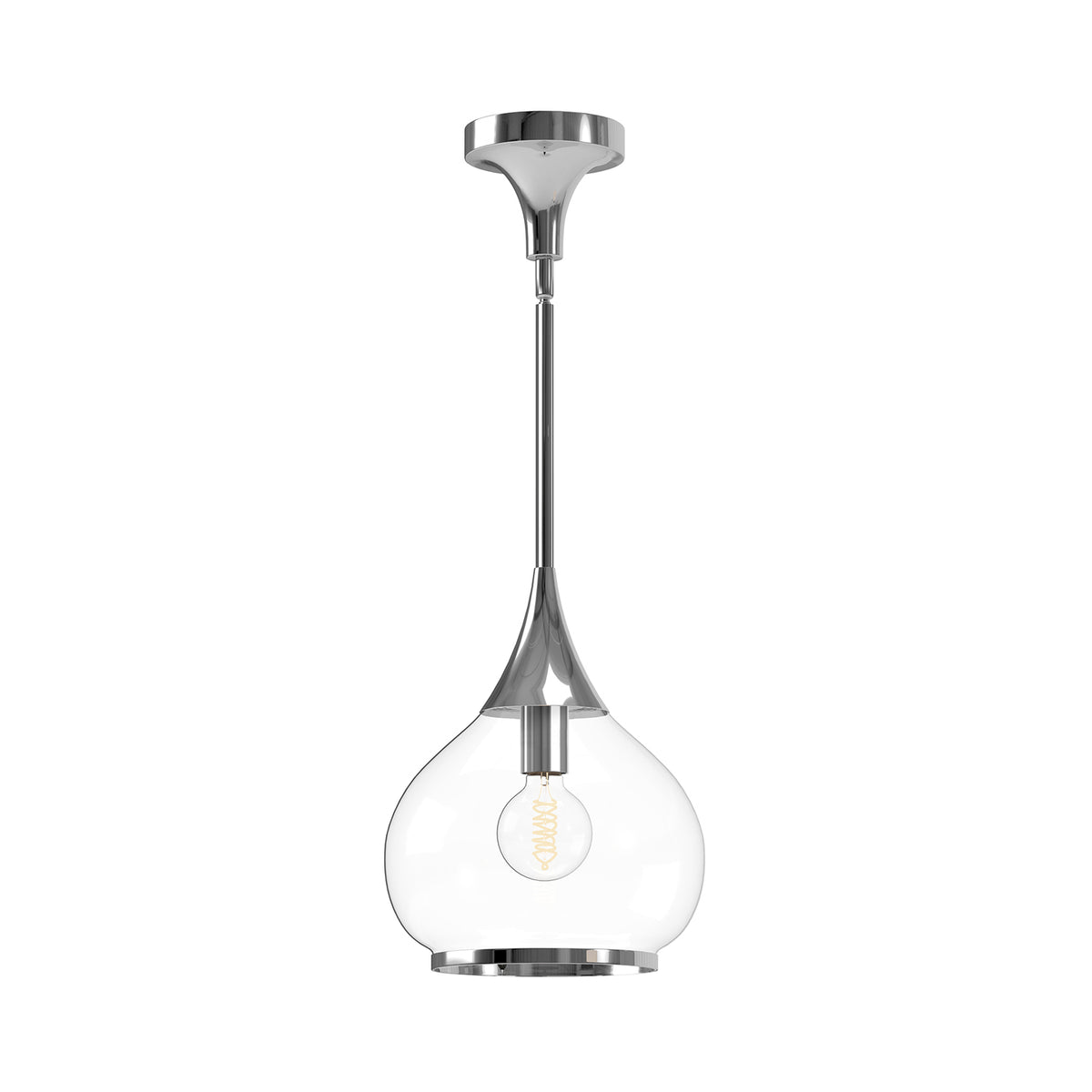 Hazel 10-in Steel Pendant