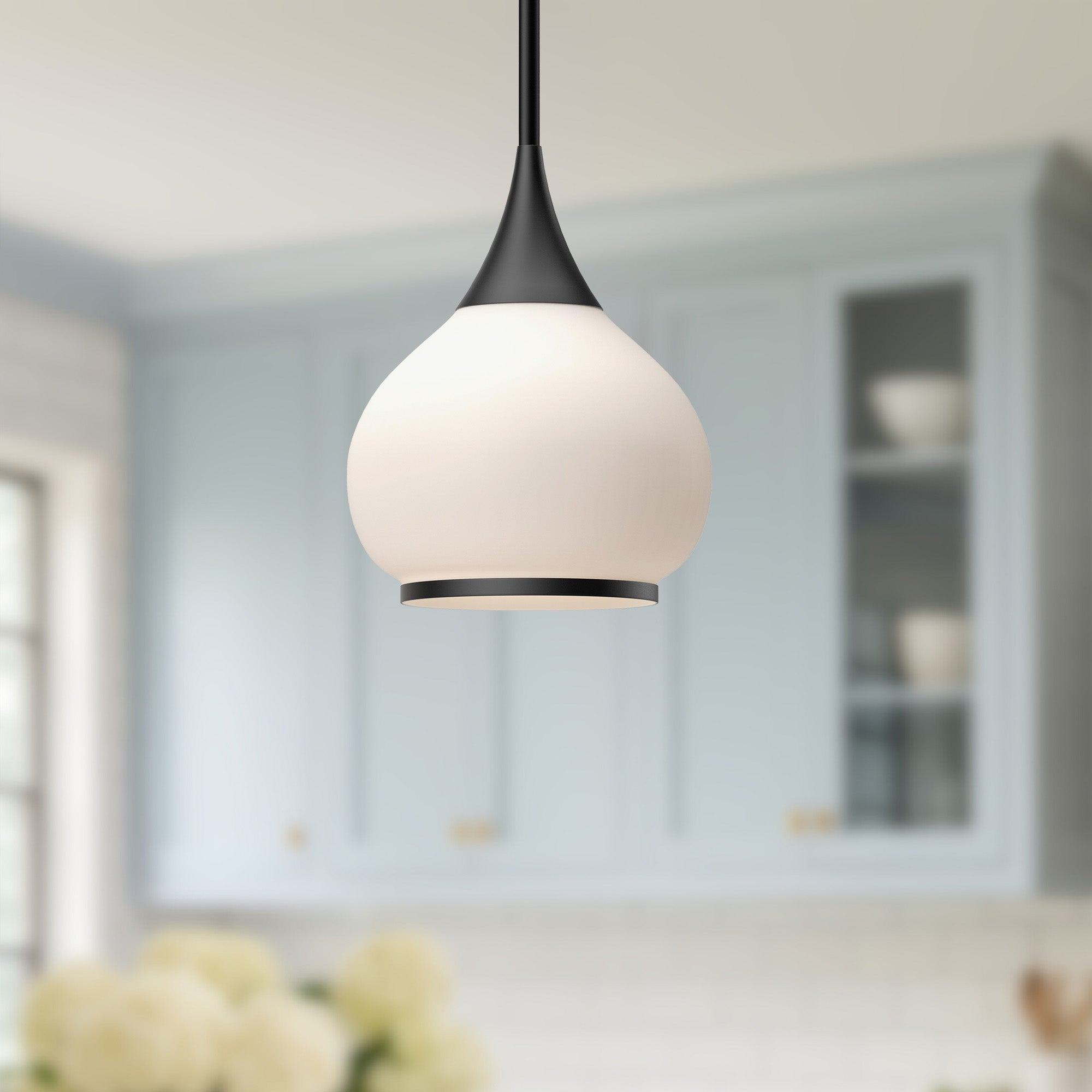 Hazel 10-in Steel Pendant