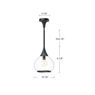 Hazel 10-in Steel Pendant
