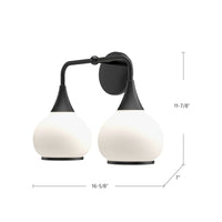 Hazel 17-in Steel Vanity Light