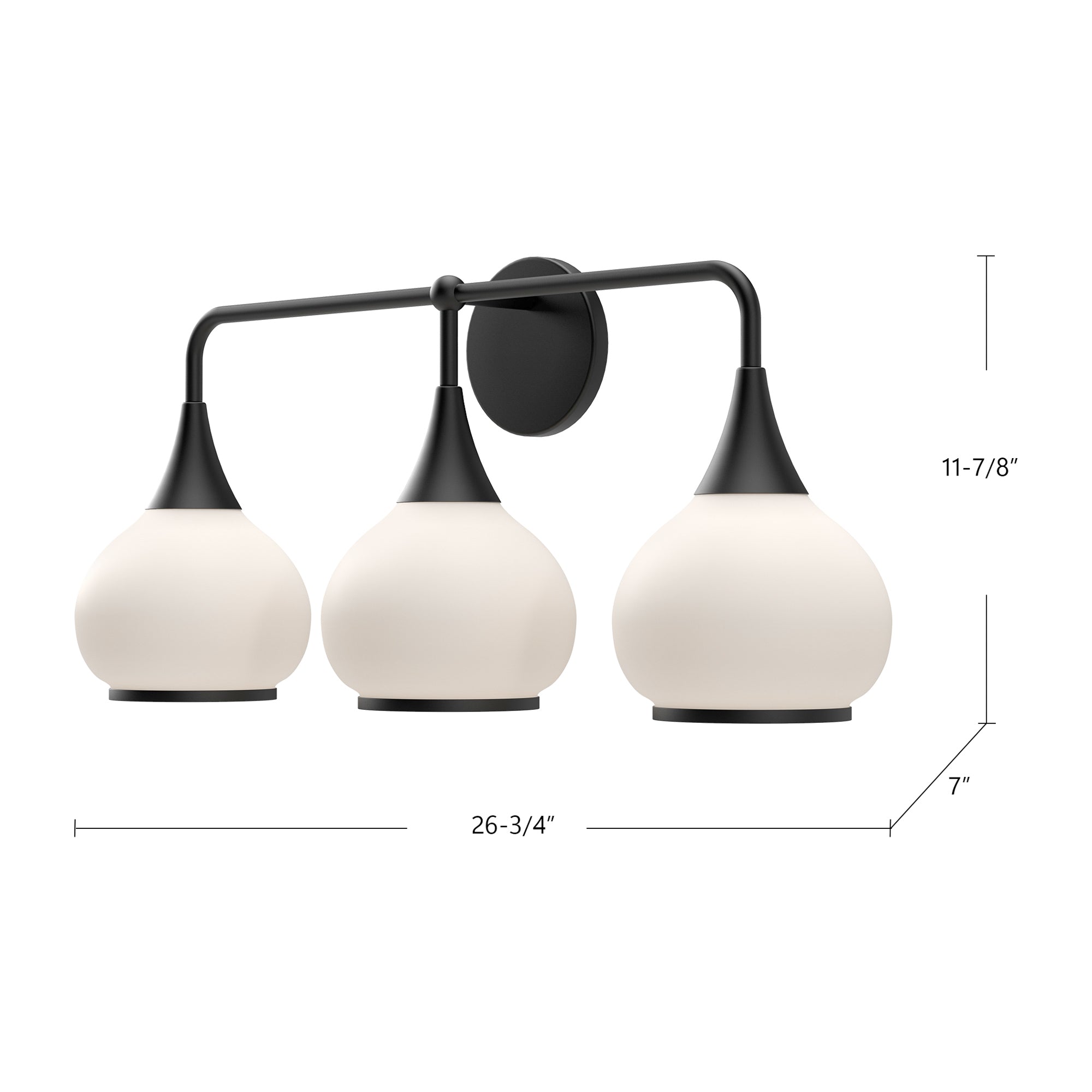 Hazel 26-in Steel Vanity Light