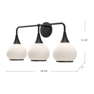 Hazel 26-in Steel Vanity Light