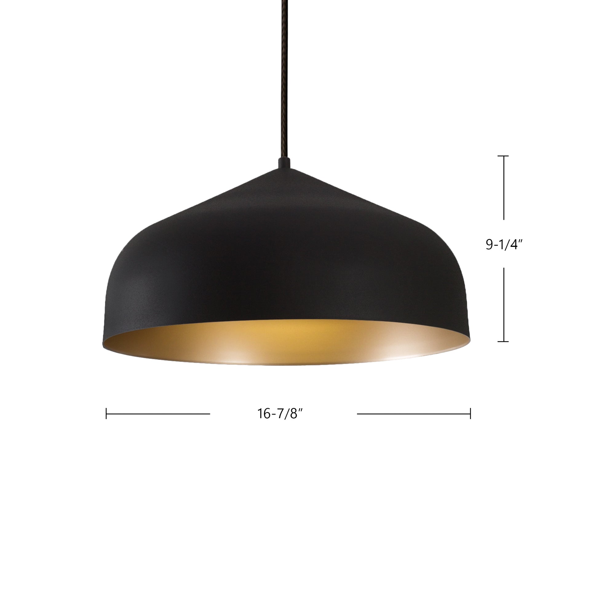 Helena 17-in Spun Aluminum Shade LED Pendant