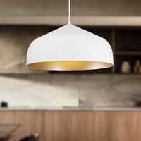 Helena 17-in Spun Aluminum Shade LED Pendant