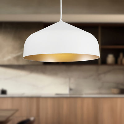 Helena 17-in Spun Aluminum Shade LED Pendant