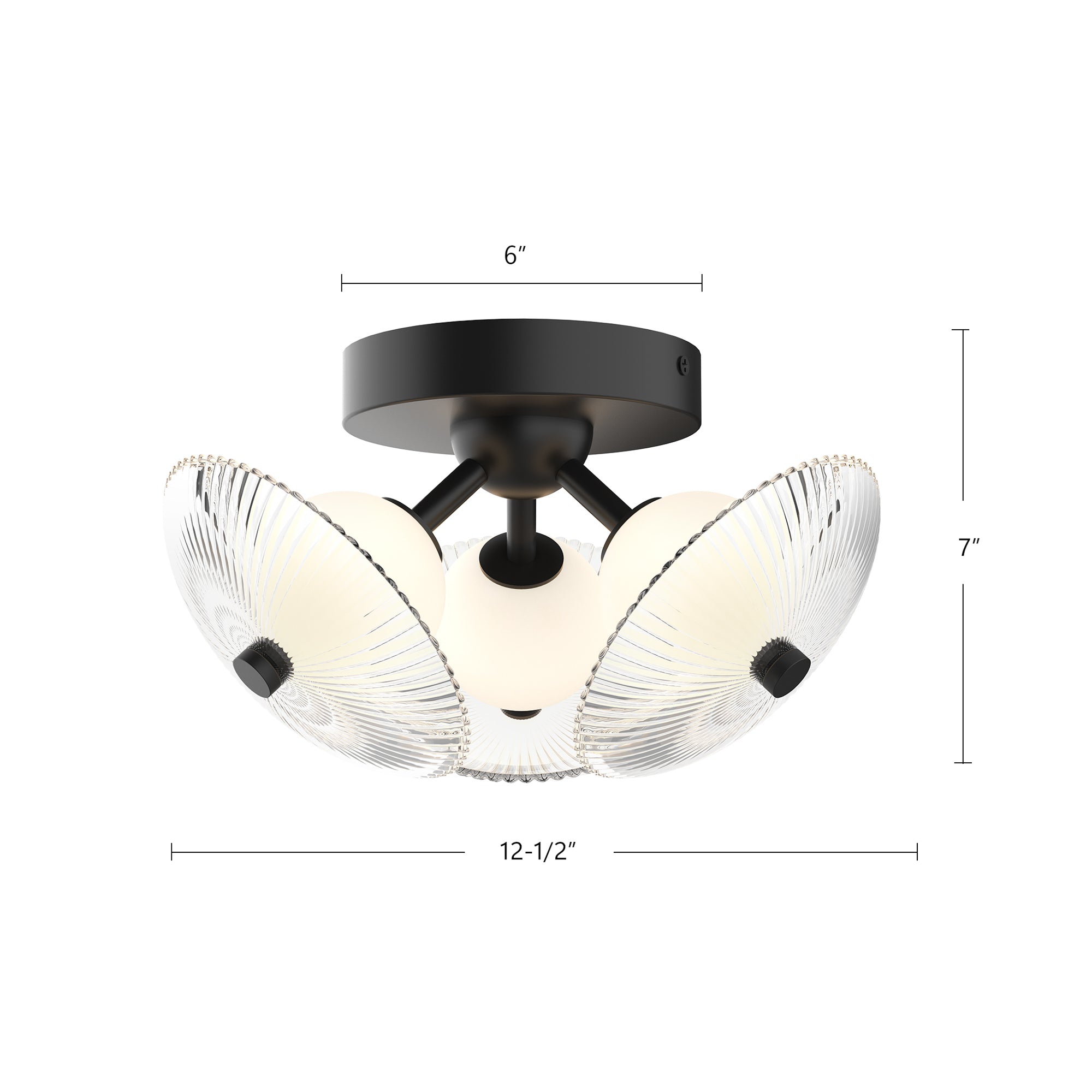 Hera 12-in Steel Flush Mount