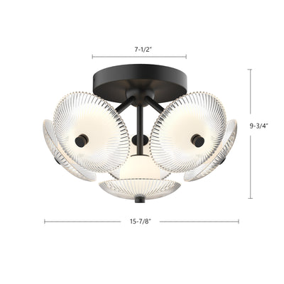 Hera 16-in Steel Flush Mount