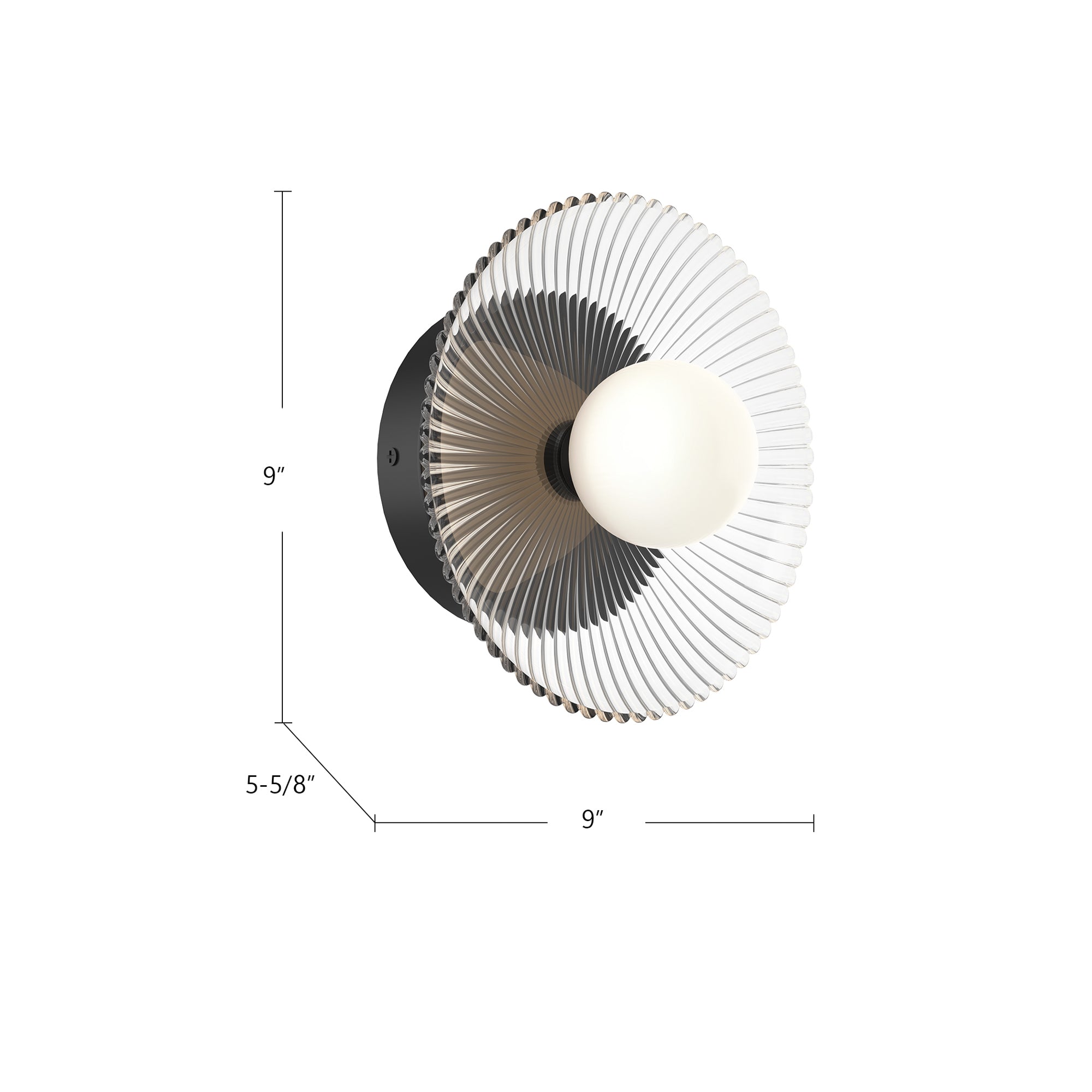 Hera 9-in Steel Vanity Light