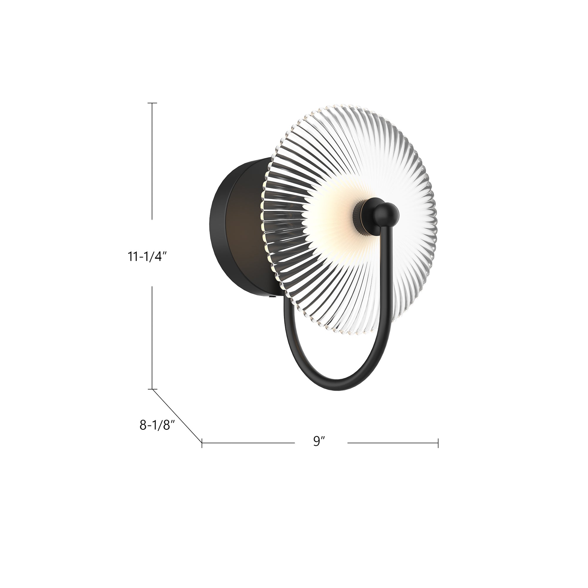 Hera 11-in Steel Vanity Light