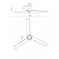 Emiko-H 56-in Matte Black Reversible DC LED Ceiling Fan