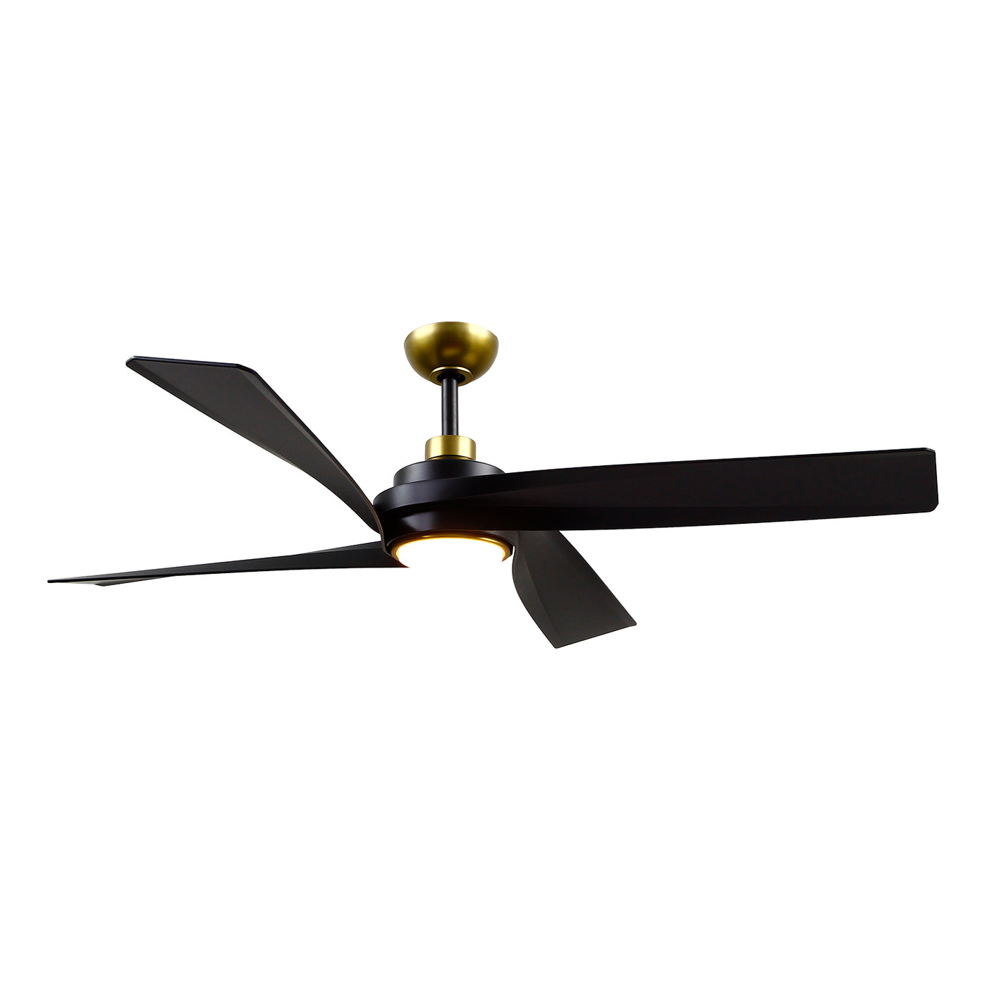 Horizon 56-in Brushed Gold Reversible DC LED Ceiling Fan