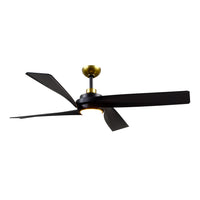 Horizon 56-in Brushed Gold Reversible DC LED Ceiling Fan