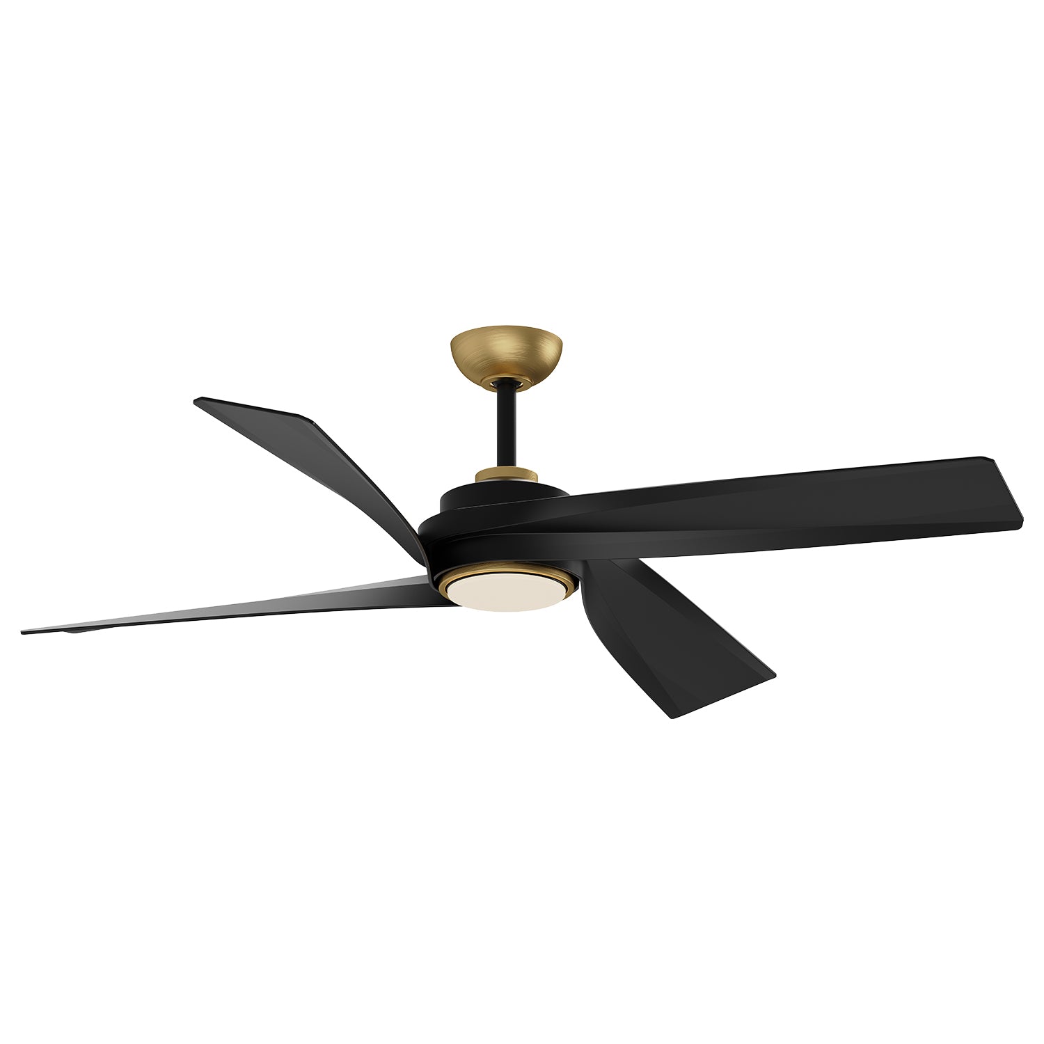 Horizon 56-in Brushed Gold Reversible DC LED Ceiling Fan