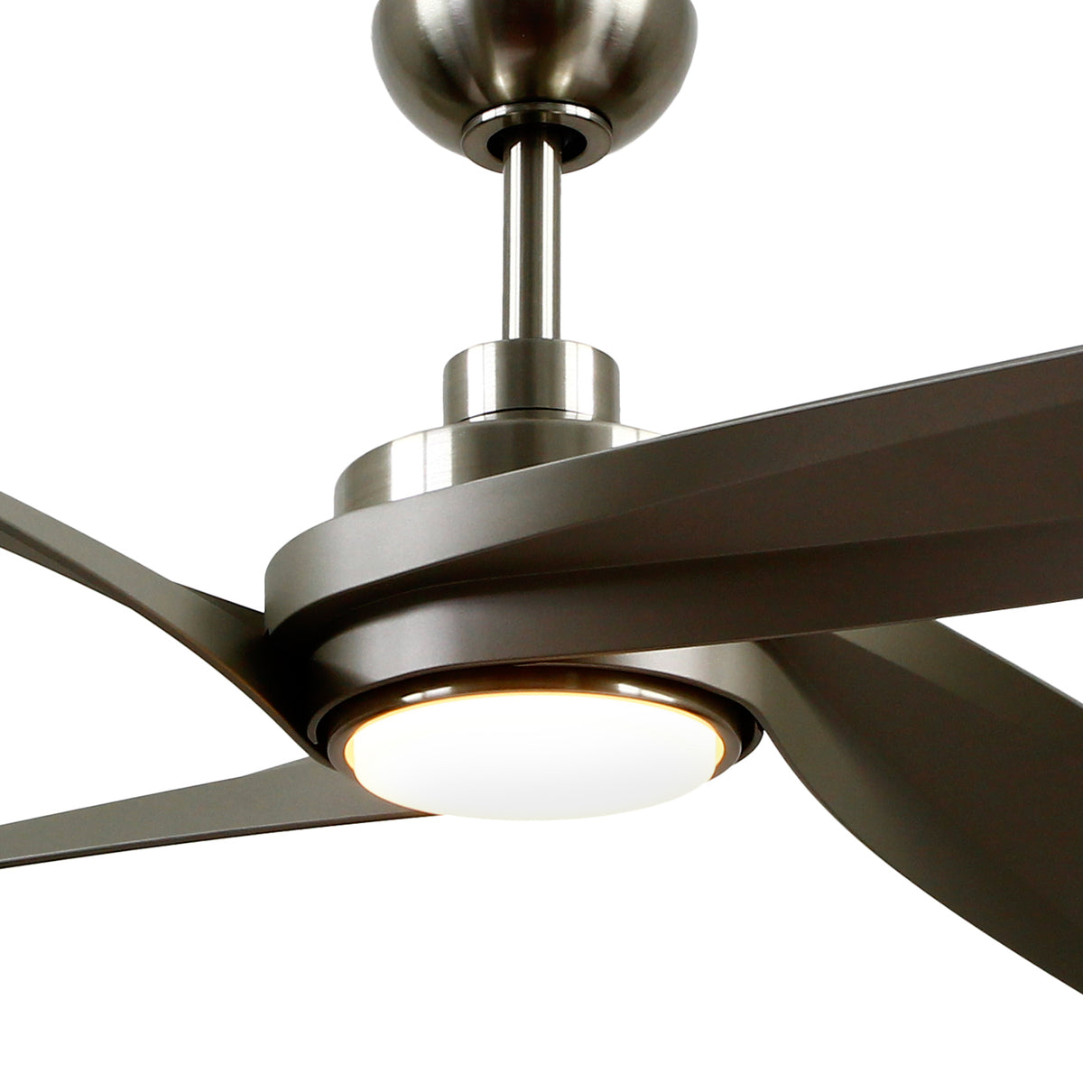 Horizon 56-in Brushed Nickel Reversible DC LED Ceiling Fan