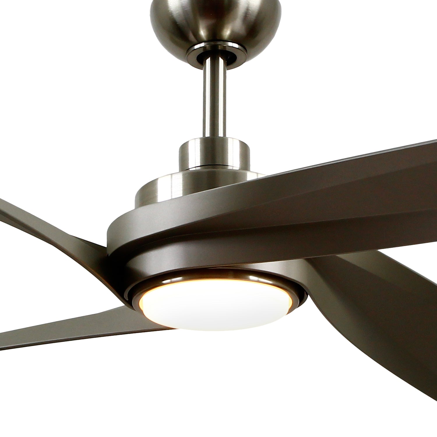 Horizon 56-in Brushed Nickel Reversible DC LED Ceiling Fan