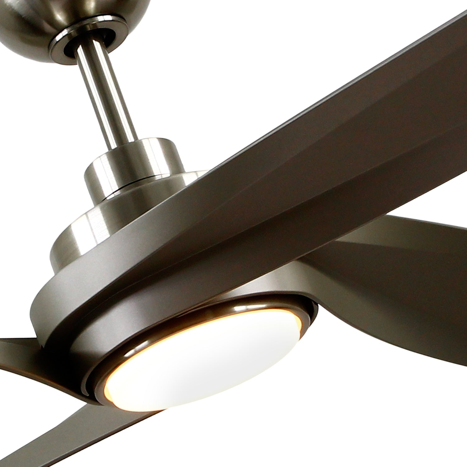 Horizon 56-in Brushed Nickel Reversible DC LED Ceiling Fan