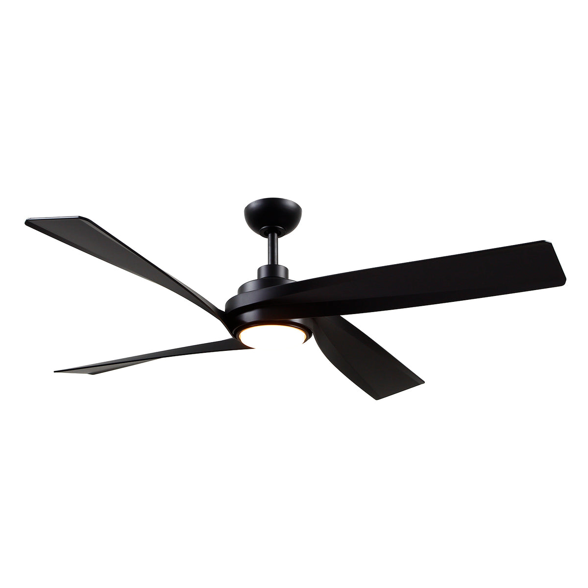 Horizon 56-in Matte Black Reversible DC LED Ceiling Fan