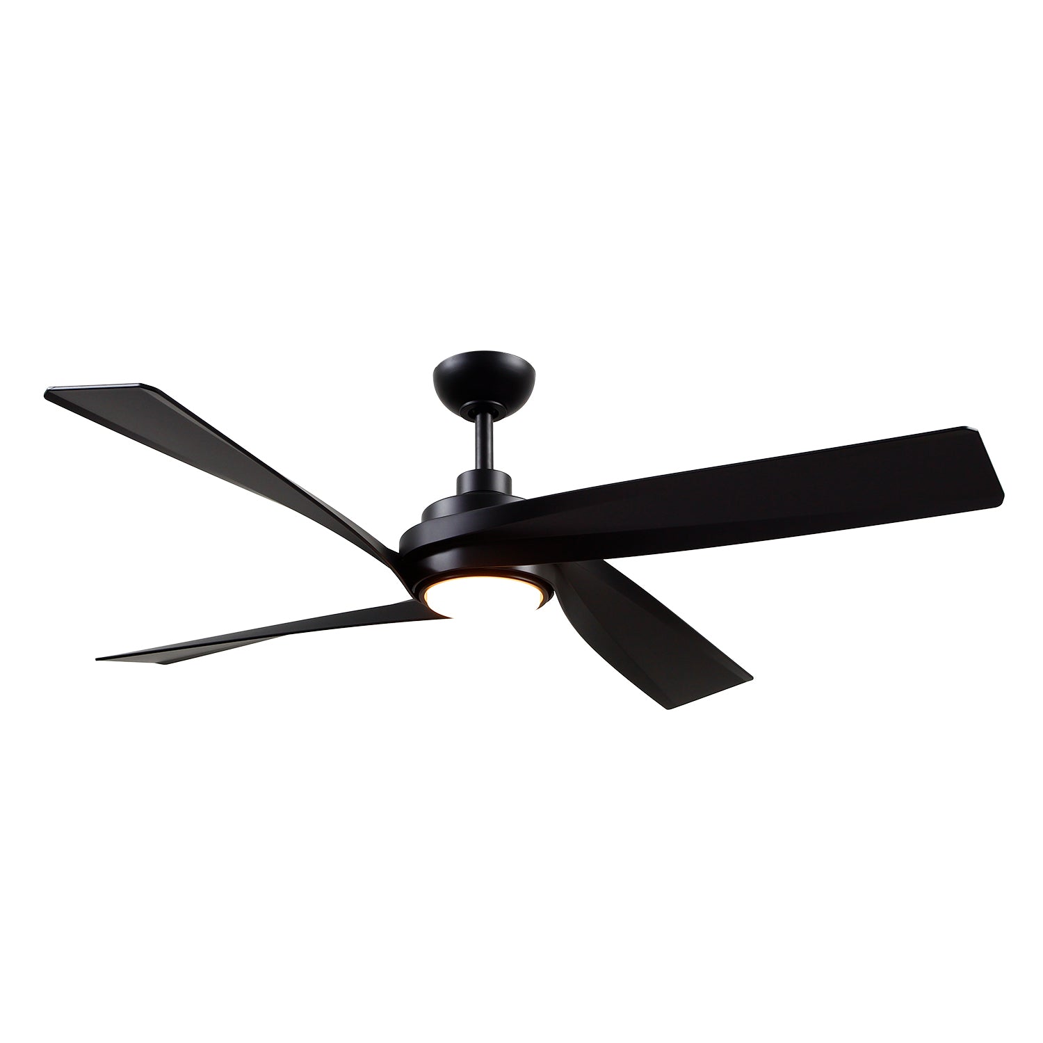 Horizon 56-in Matte Black Reversible DC LED Ceiling Fan