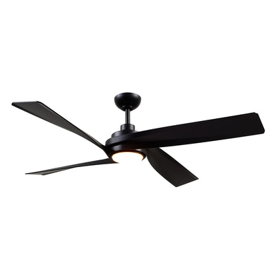 Horizon 56-in Matte Black Reversible DC LED Ceiling Fan