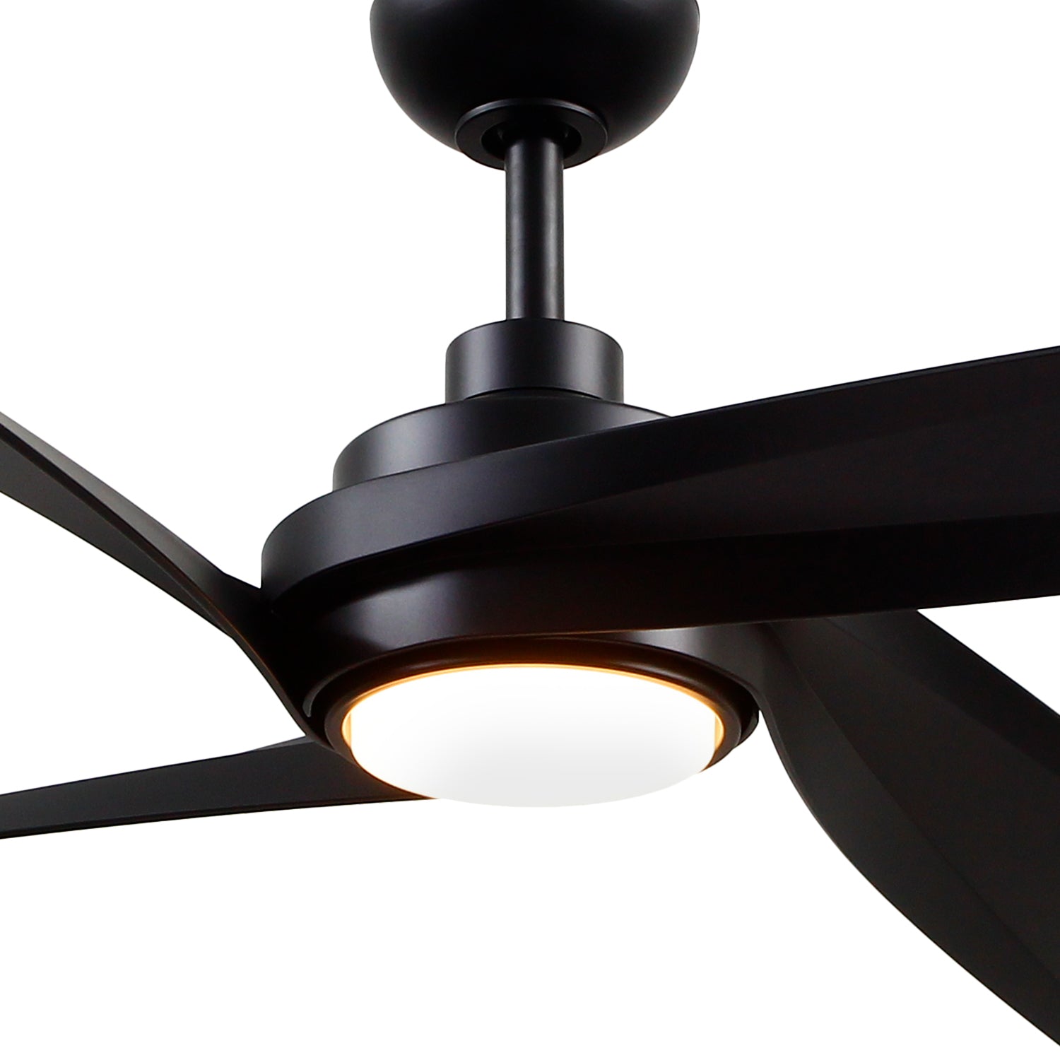Horizon 56-in Matte Black Reversible DC LED Ceiling Fan