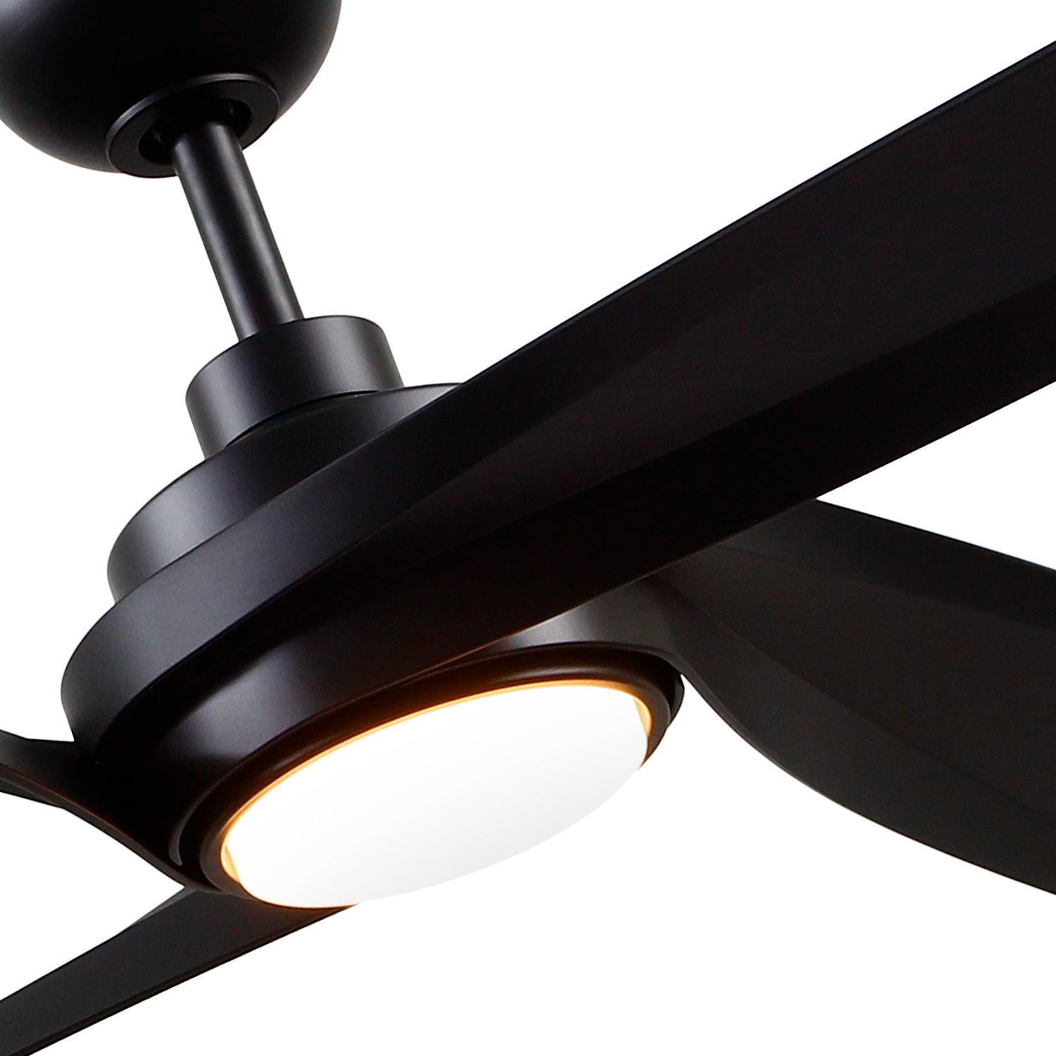 Horizon 56-in Matte Black Reversible DC LED Ceiling Fan