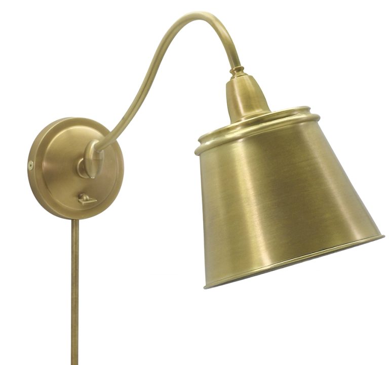 7.5-inch Hyde Park Weathered Brass Wall Swing Lamp