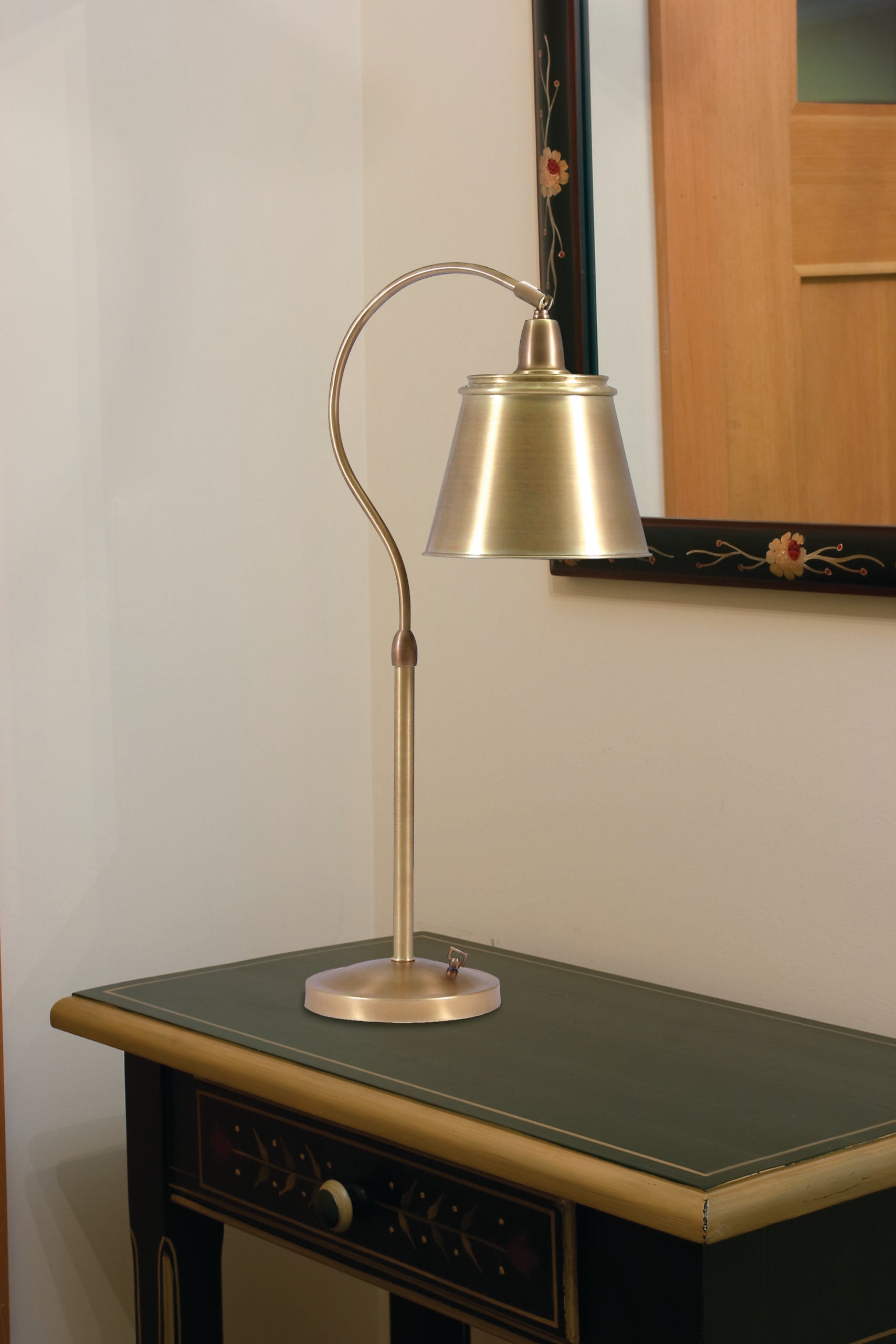 26-inch Hyde Park Weathered Brass LED Table Lamp