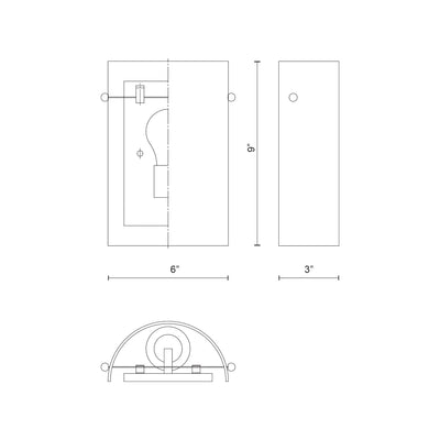 Hudson 9-in Opal Wall Sconce