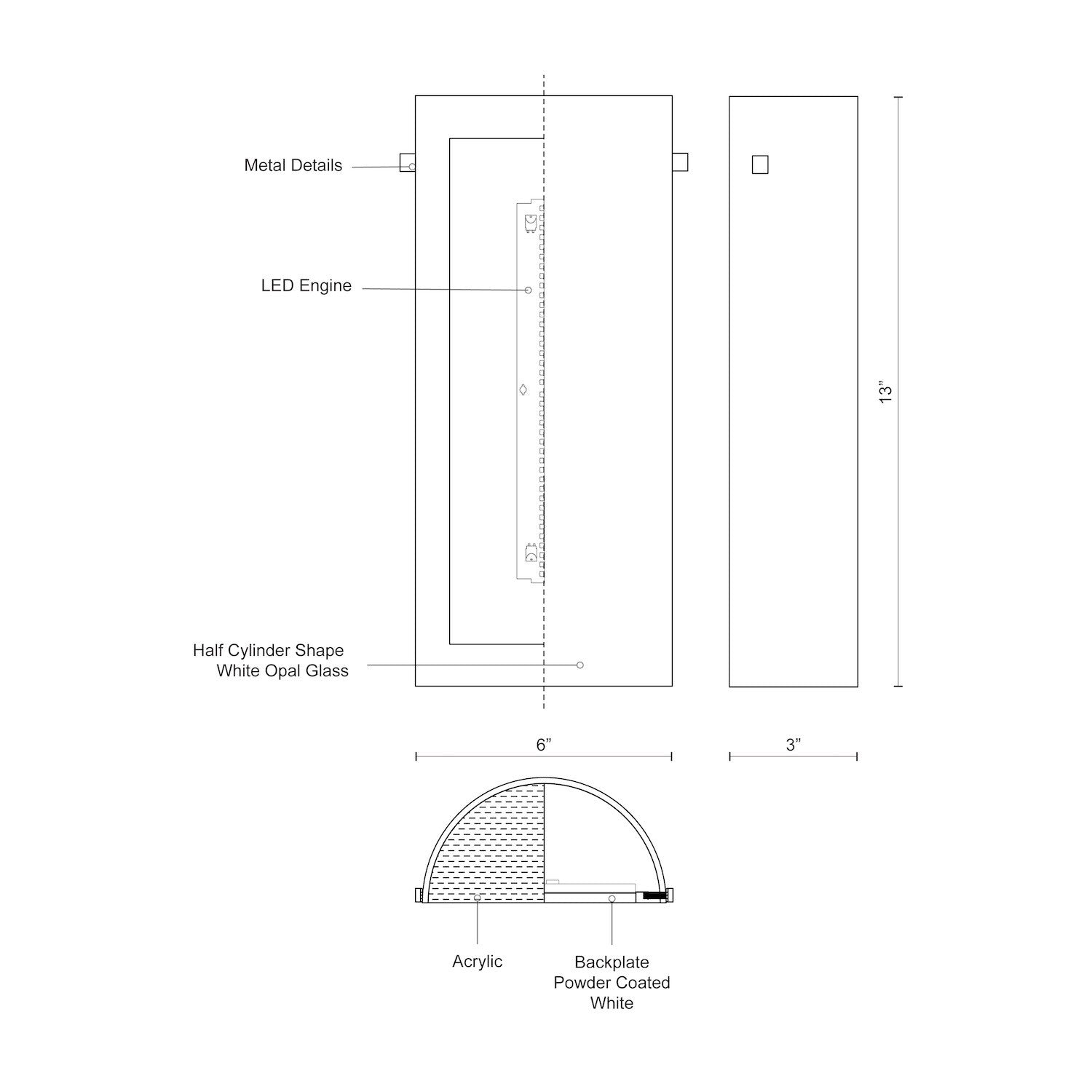 Hudson 13-in Steel Brushed Nickel/Chrome Wall Sconce