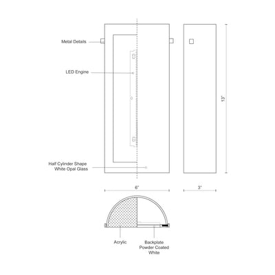 Hudson 13-in Steel Brushed Nickel/Chrome Wall Sconce