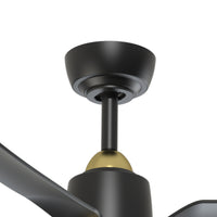 Hugo 42-in (CCT) Brushed Gold and Matte Black Reversible DC LED Ceiling Fan