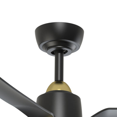 Hugo 42-in (CCT) Brushed Gold and Matte Black Reversible DC LED Ceiling Fan